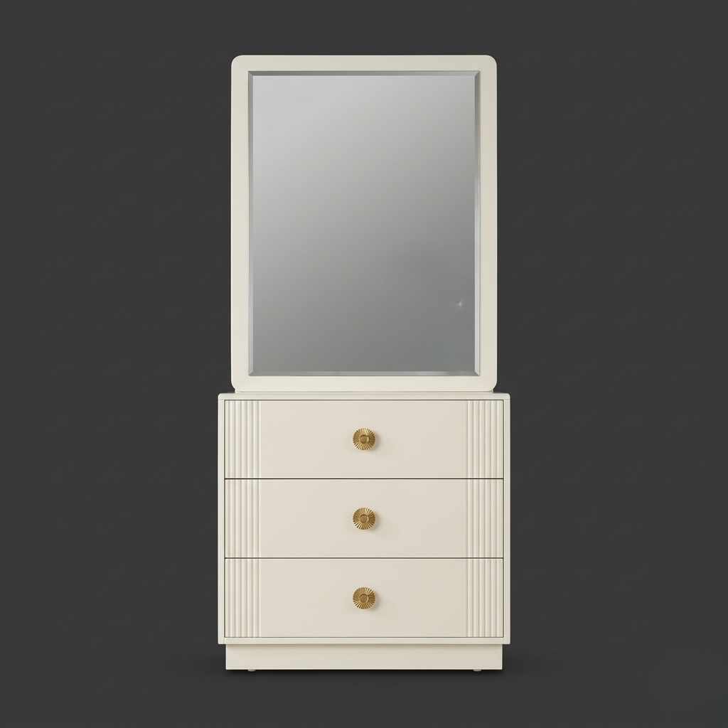 Snowcrest Dresser with Sliding Mirror