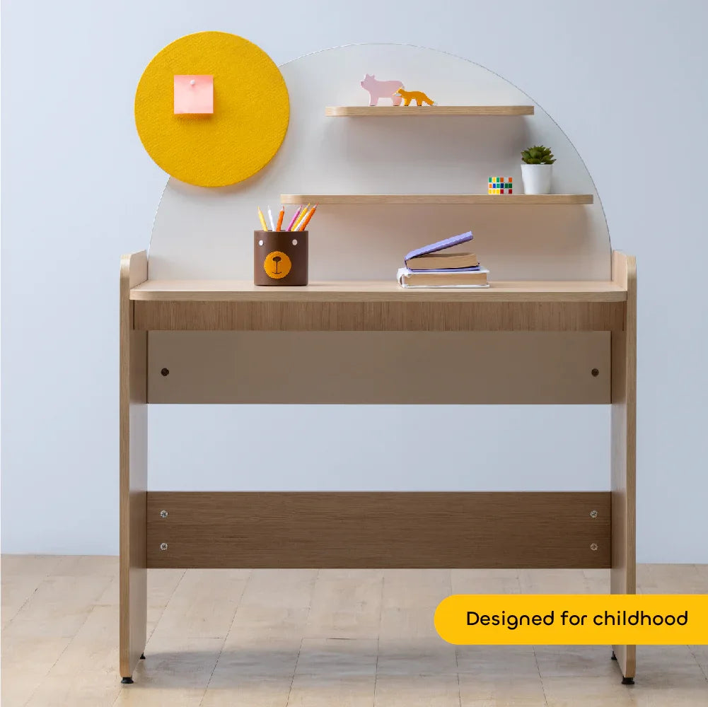 Sunshine Study Desk in Pearly White Colour - HomeTown