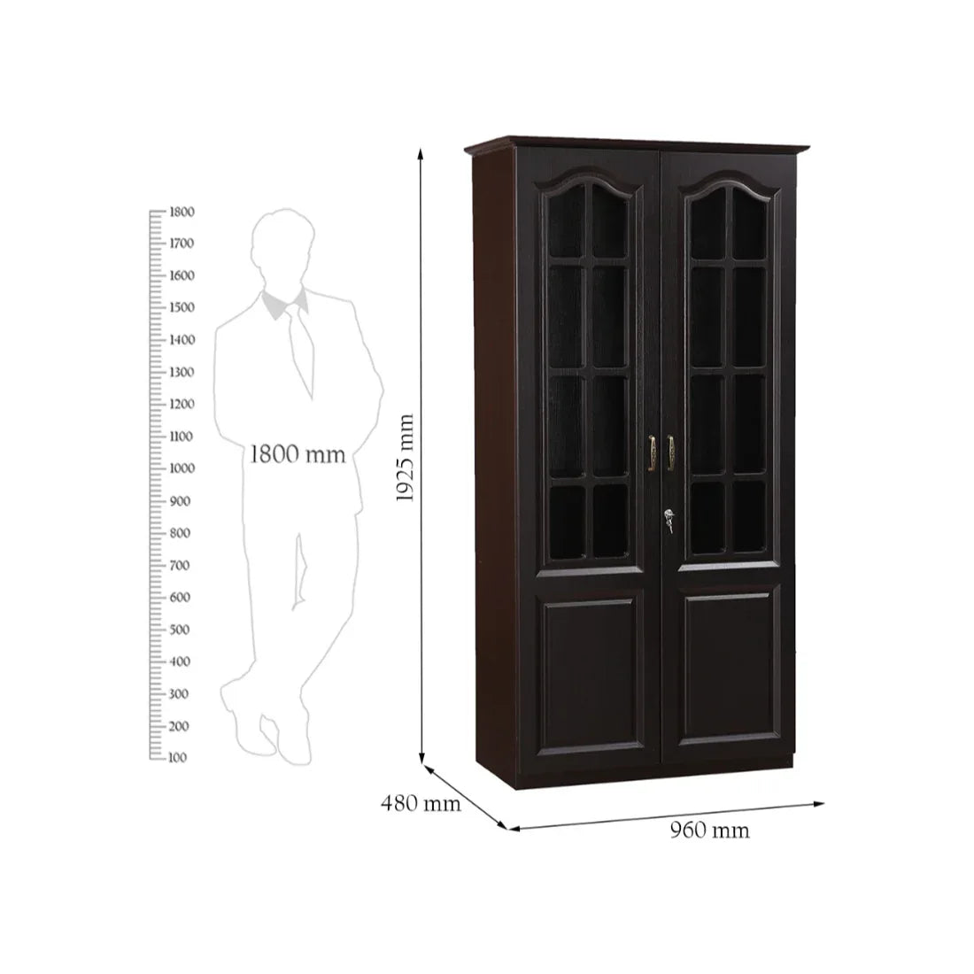 Mandarin Book Shelf in Wenge Colour - HomeTown