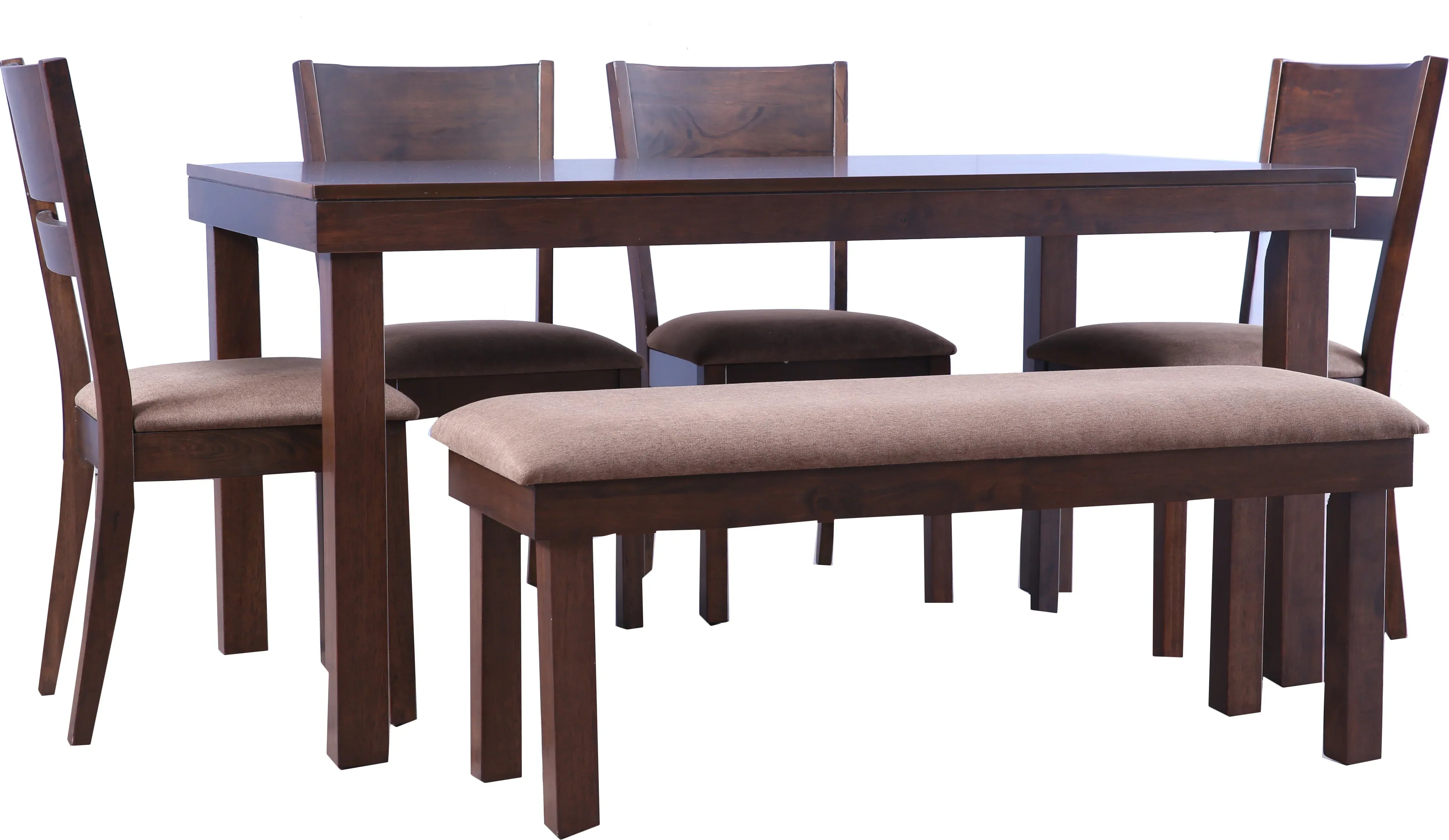 Hopton Solidwood Dining Set in Walnut Colour - HomeTown
