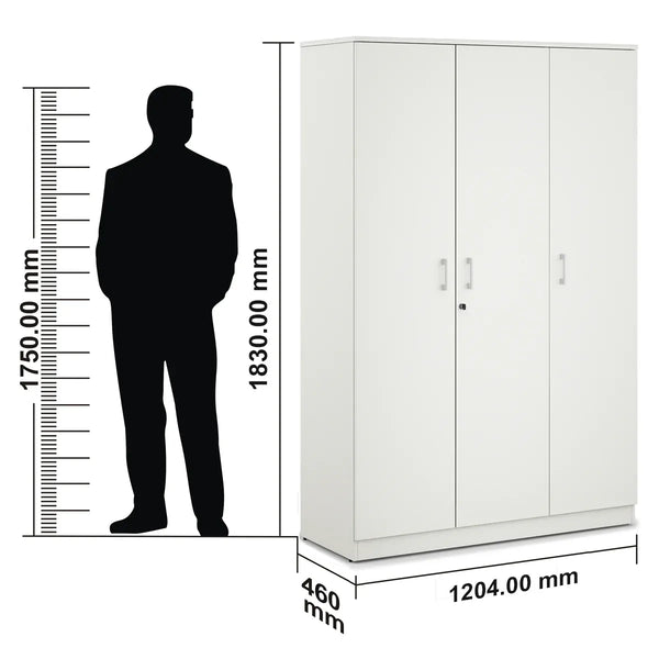 Prime 3 Door Wardrobe dimensions