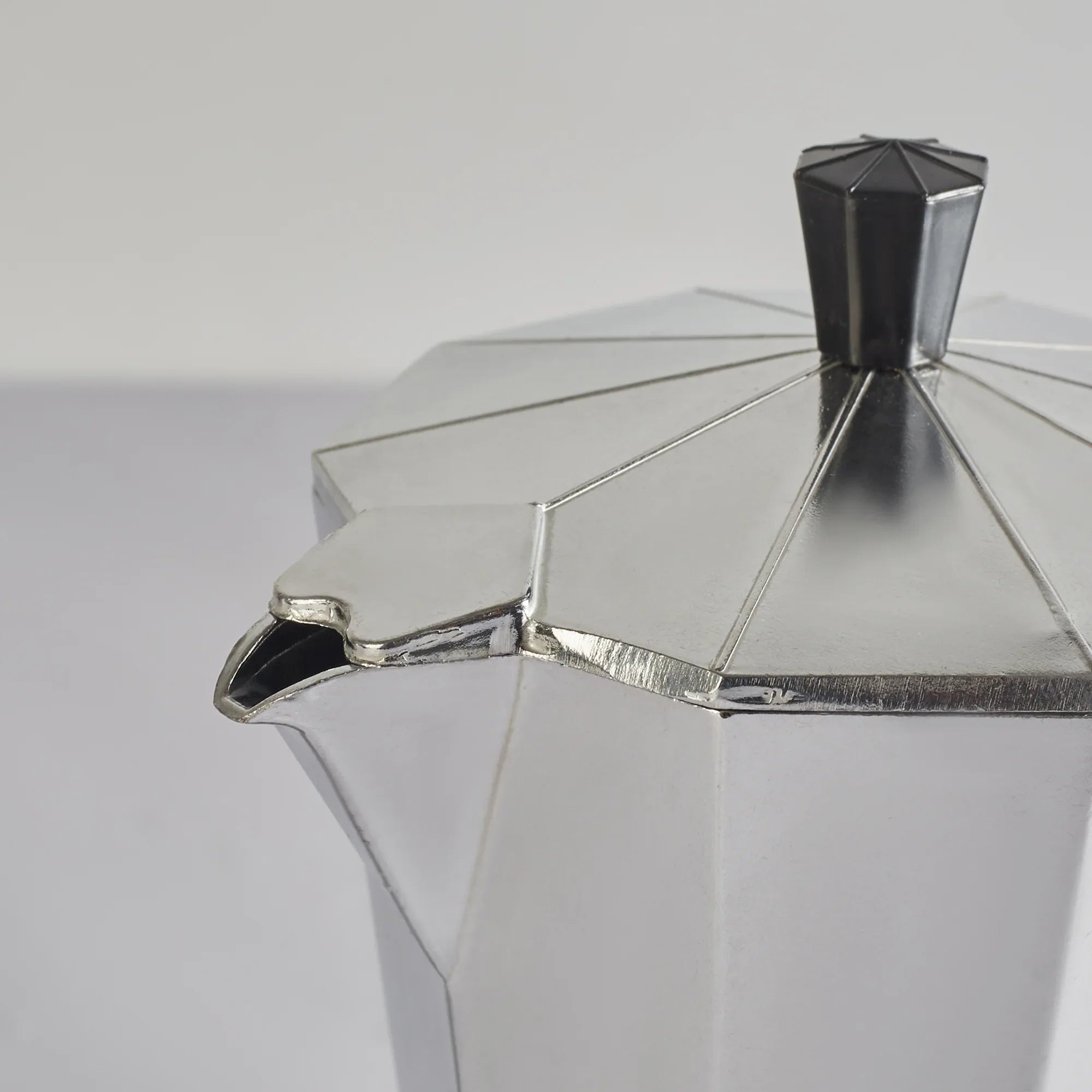 Brew Aluminium Moka Pot Coffee Maker 300 Ml in Silver Colour - HomeTown