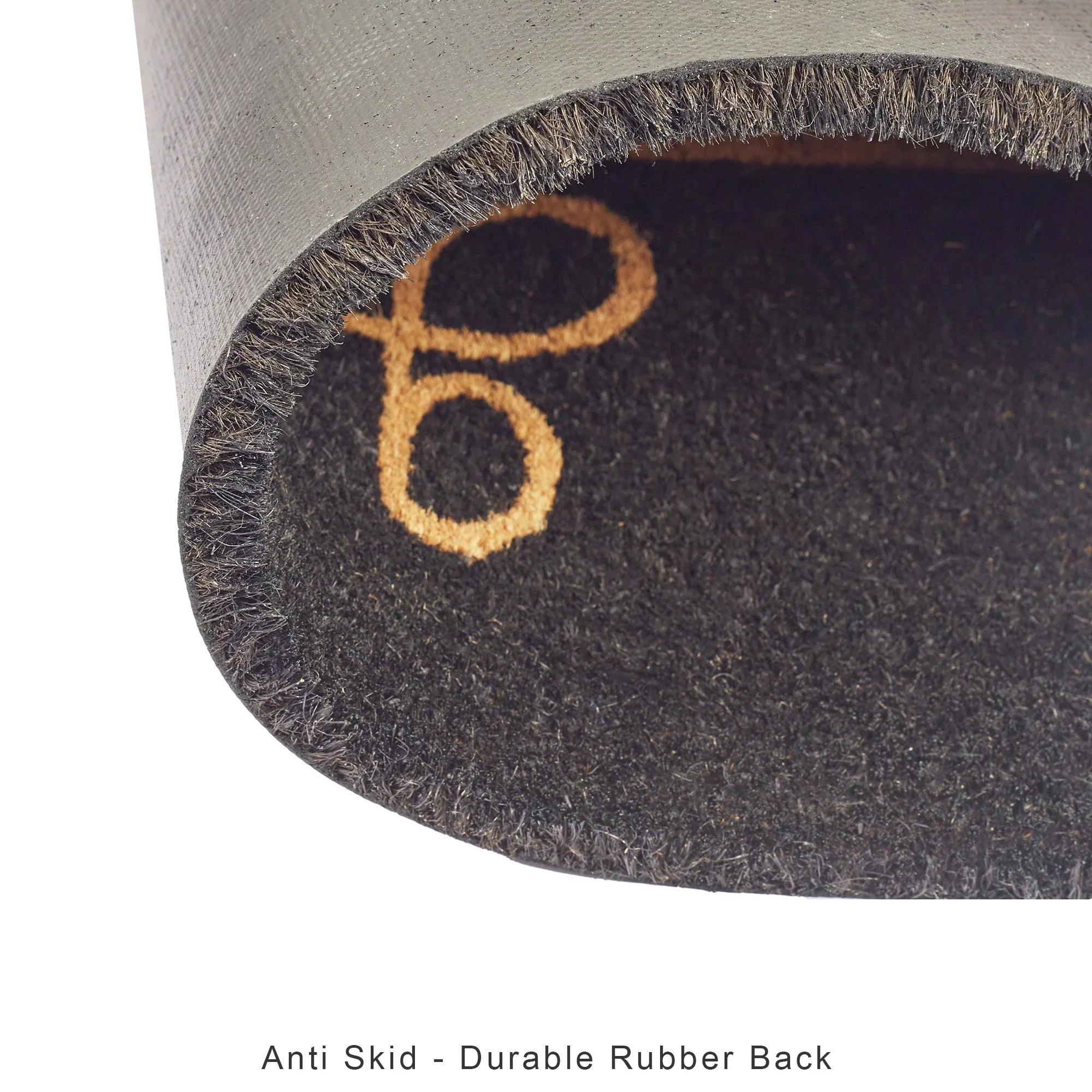 Natura  Hello and Goodbye Printed Coir Doormat 40x60 CM in Black Colour