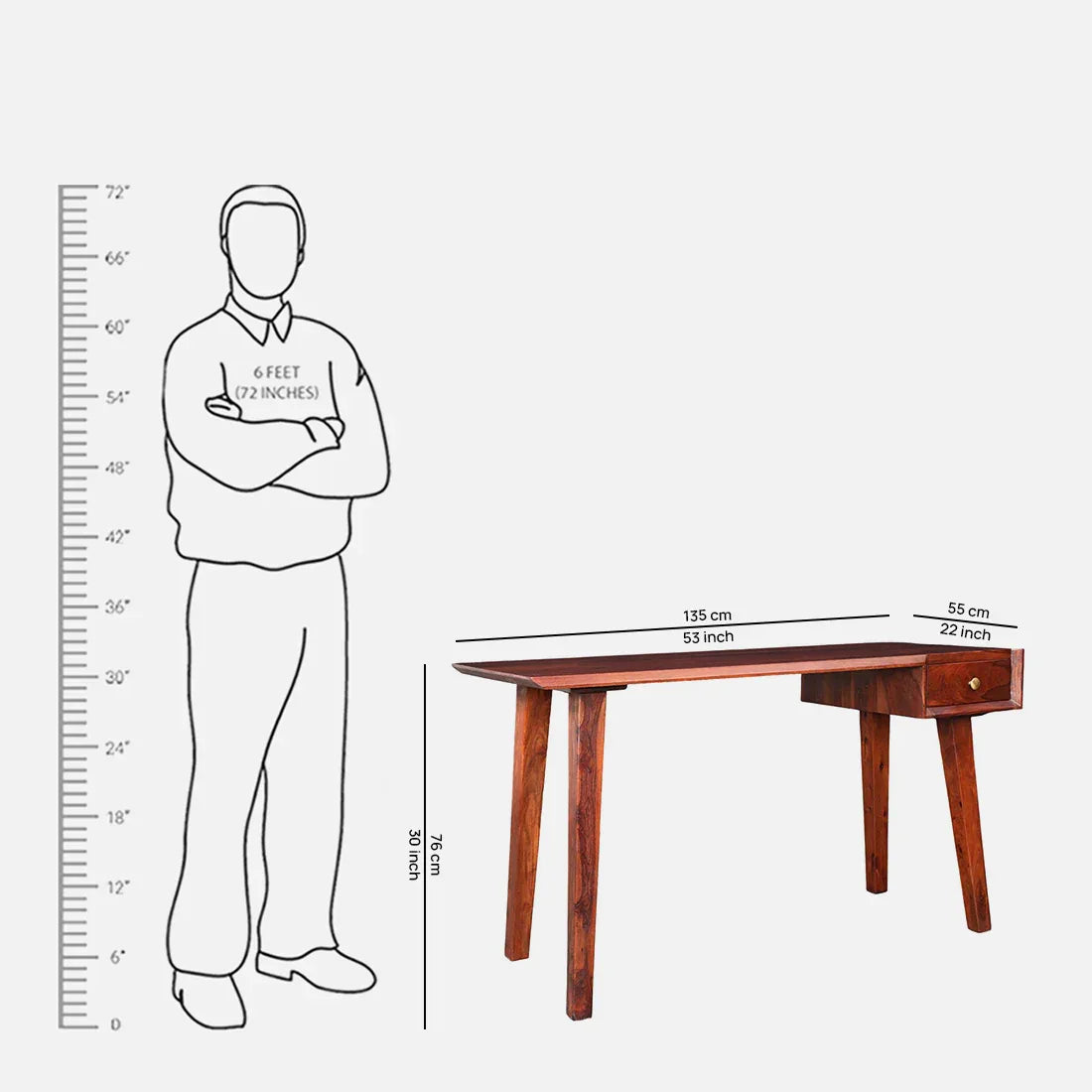 Richmond Study Table in Natural Colour - HomeTown