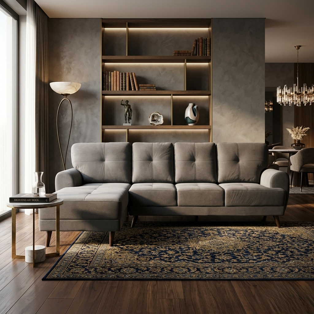 RIGA LYRA FAB LOUNGER LARGE D GREY RH