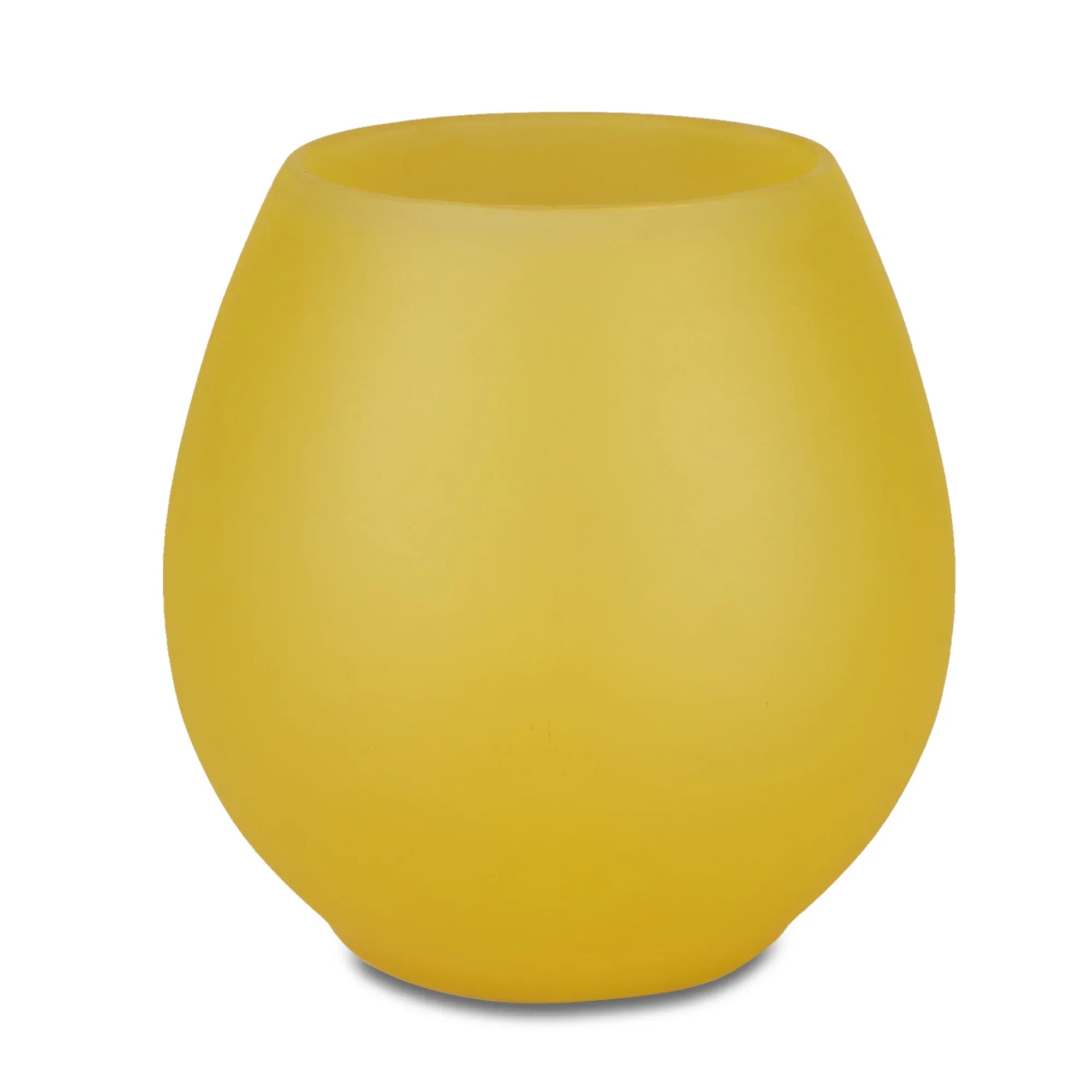 Emilia Glass Frosted Colored Jar With Lid in Yellow Colour - HomeTown