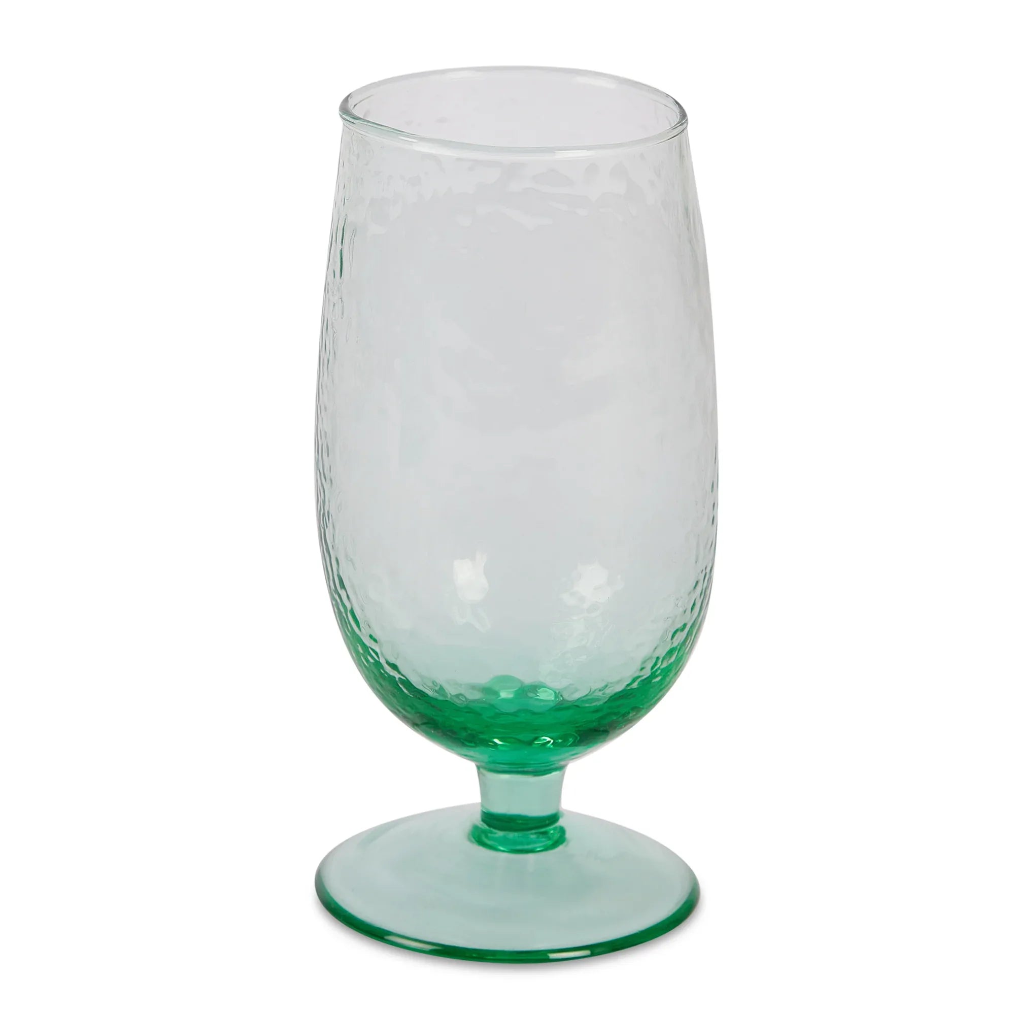 Ikigai Hammered Stem Goblet Set of 4 in Green Colour - HomeTown