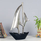 De Massion Dream Boat Silver & Black Aluminium Table Accent