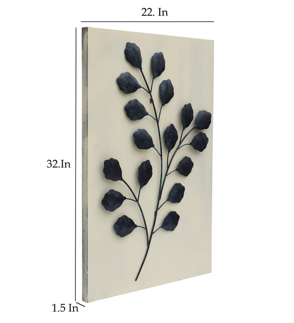 Vedas W Penny Leaf Wall Decor On Board dimensions