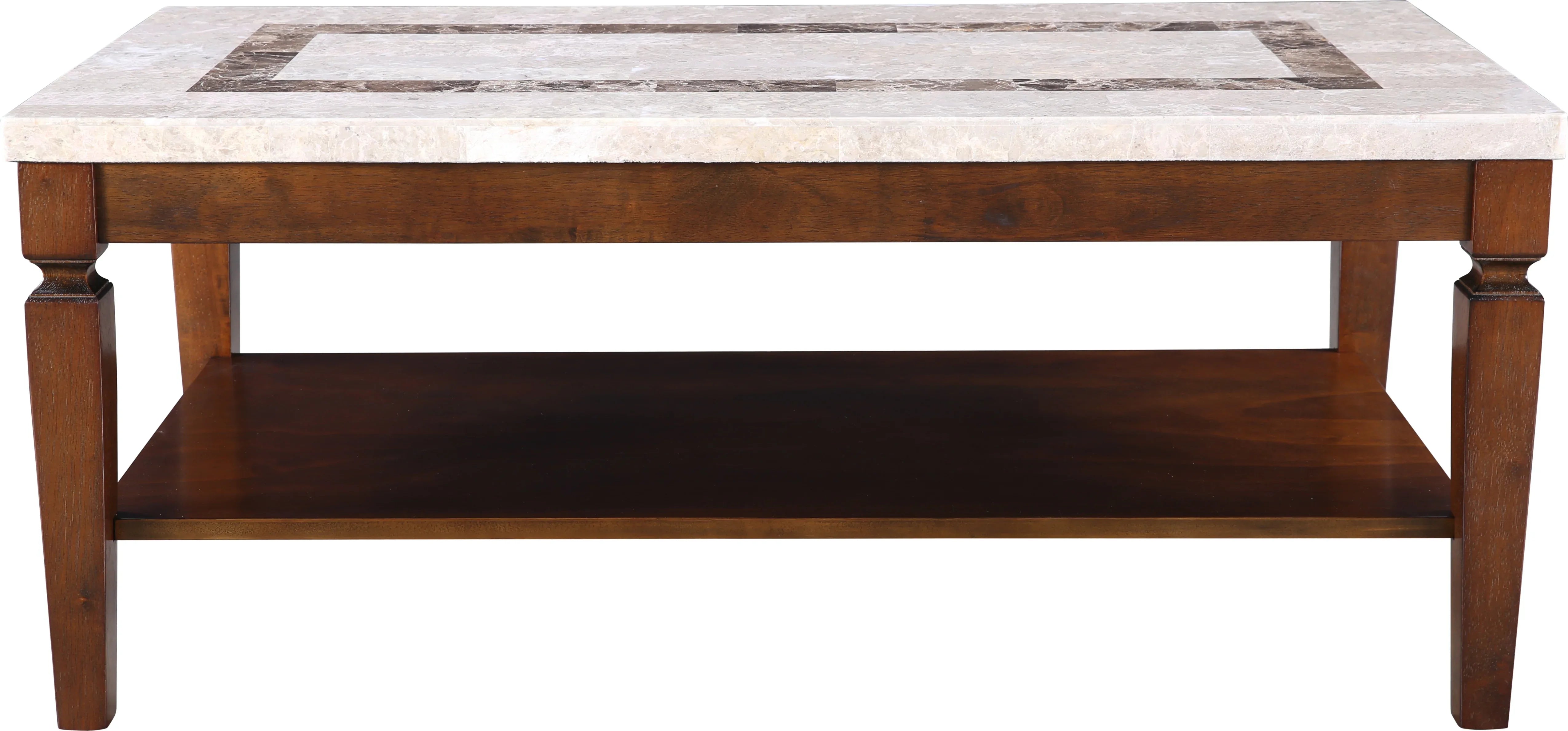 Bliss Marble Top Center Table in Beige Colour - HomeTown