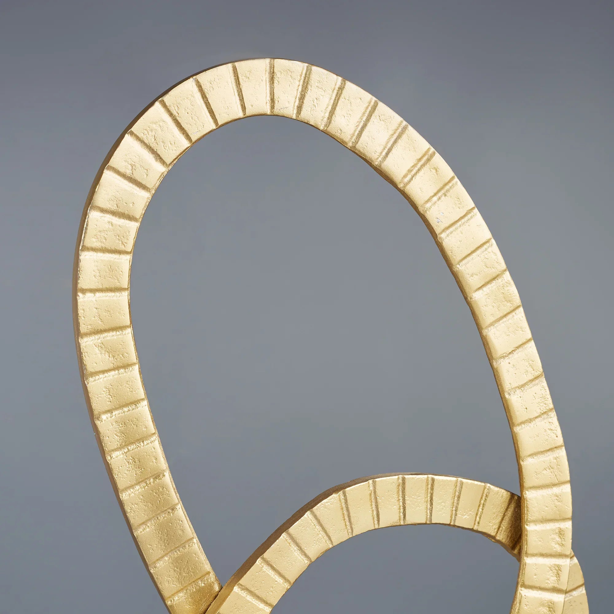 Venice Aluminium Dual Rings Table Decor 25x7x43 Cm in Gold Colour - HomeTown