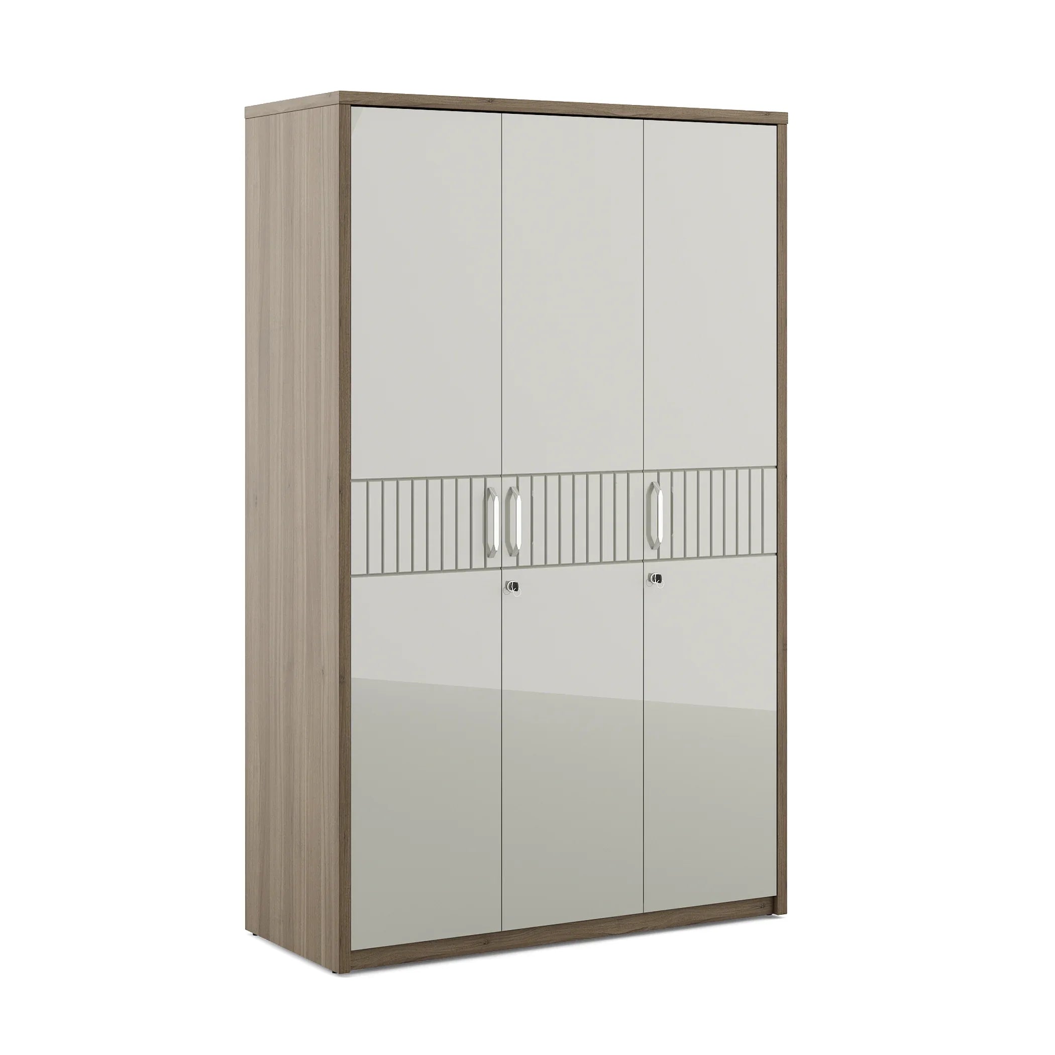 Cascade Three Door Wardrobe in Lyon walnut Colour - HomeTown
