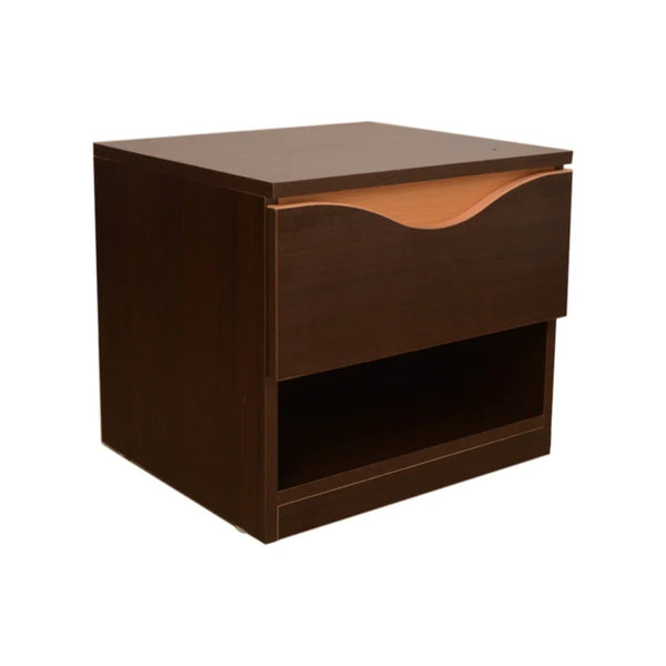 Swirl Night Stand in Dark Oak Colour dimensions