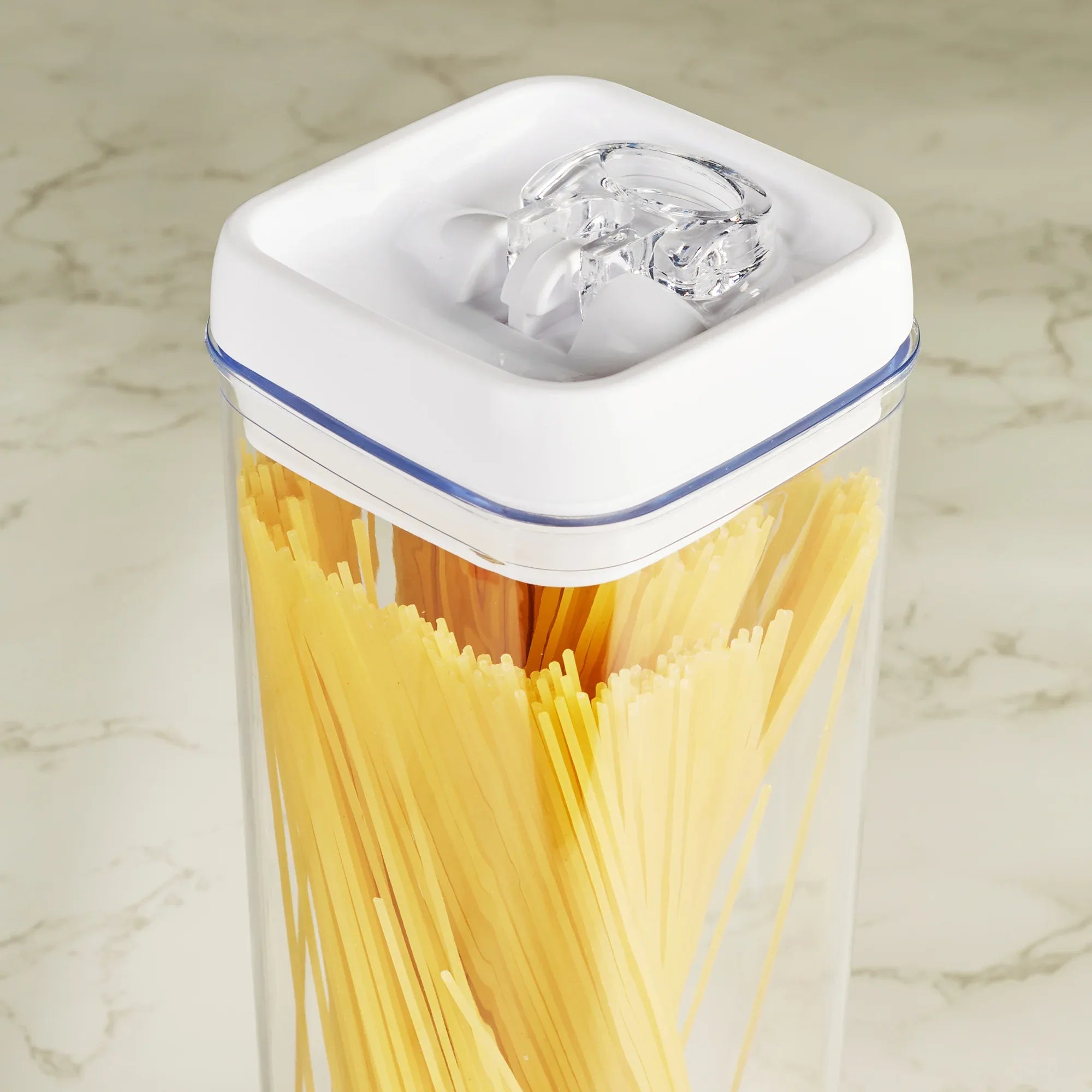 Robusto BPA Free Easy Lock Square Container 1900ml in Transparent & White Colour - HomeTown