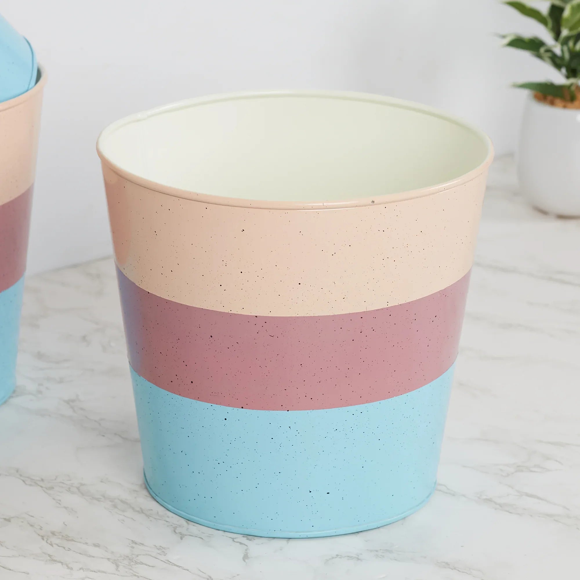 Pep Pop Metal Multi Band Planter 19Cm in Blush Colour - HomeTown