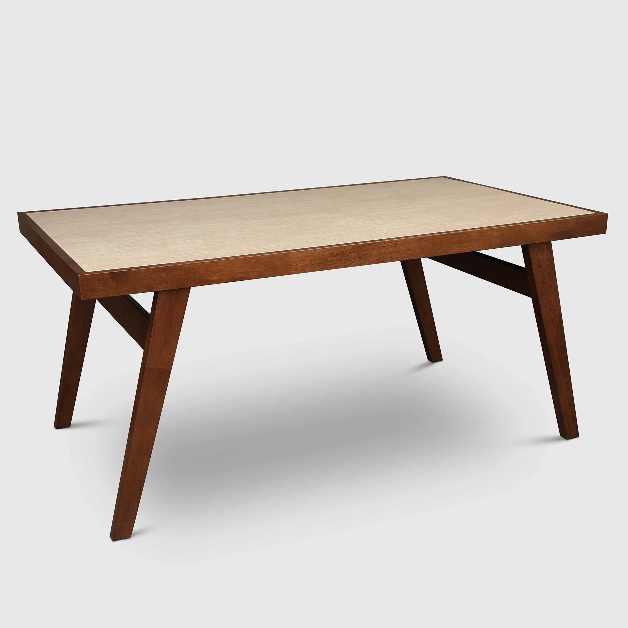 Jensen Marble Finish Six Seater Dining Table in Walnut Colour - HomeTown