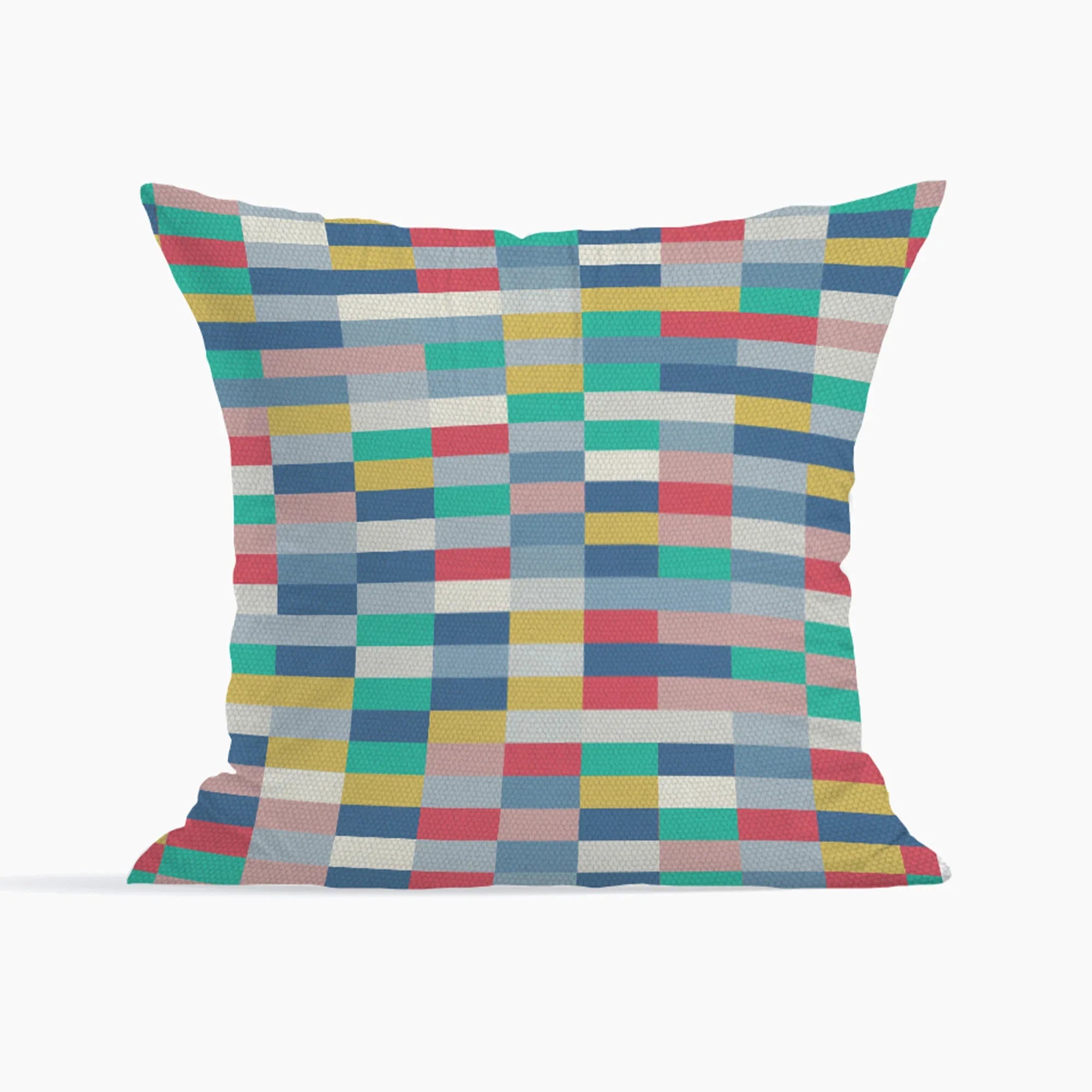 Pop Modern Reversible Brick Digital Cushion Cover 40x40 Cm in Multi Colour - HomeTown