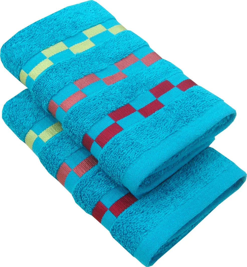 Sonoma Cotton Set Of 2 Hand Towel 40X60 Cm 450 Gsm in Teal Colour - HomeTown