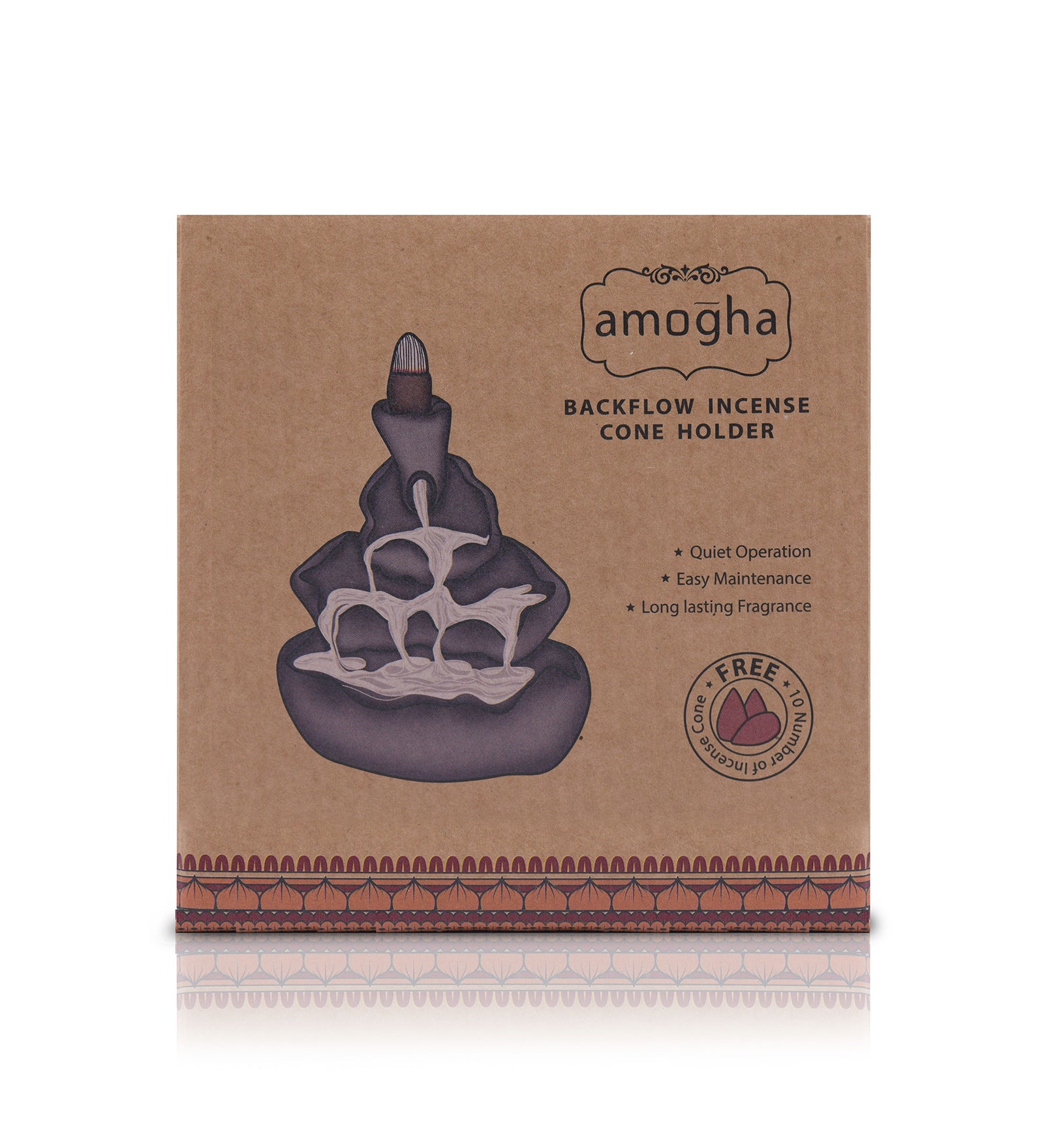 AMOGHA BCKFLW INCENSE CONE HLDR INBFH635