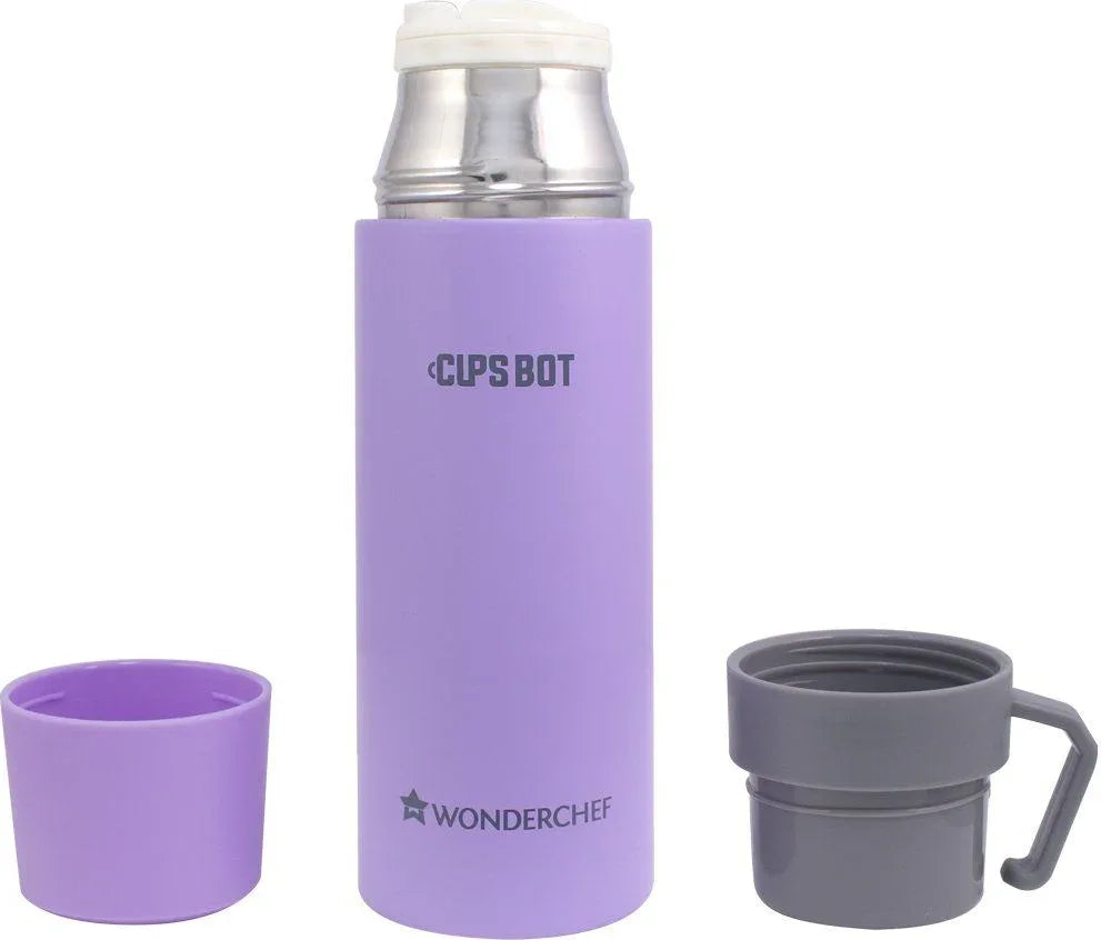 CupsBot Stainless steel Vacuum Insulated Hot And Cold Flask 500ML in Purple Colour - HomeTown