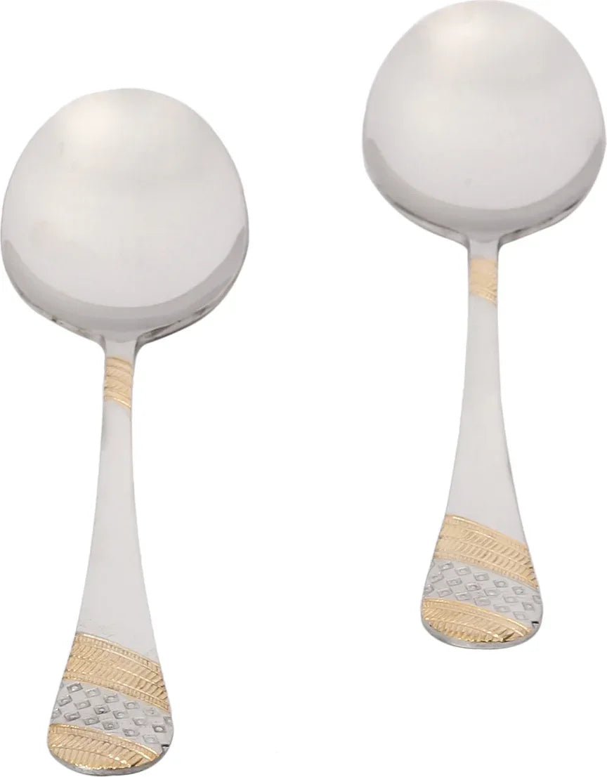 Fns Imperio Steel Serving Spoon Set 2 Pc in Multi Colour - HomeTown