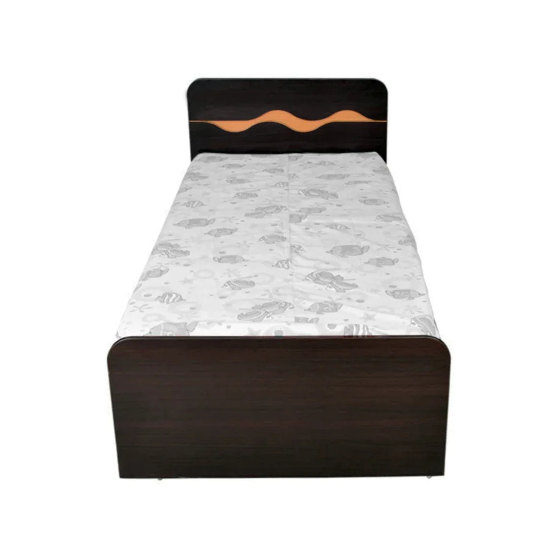 Swirl Single Bed with Box storage in Wenge Colour - HomeTown