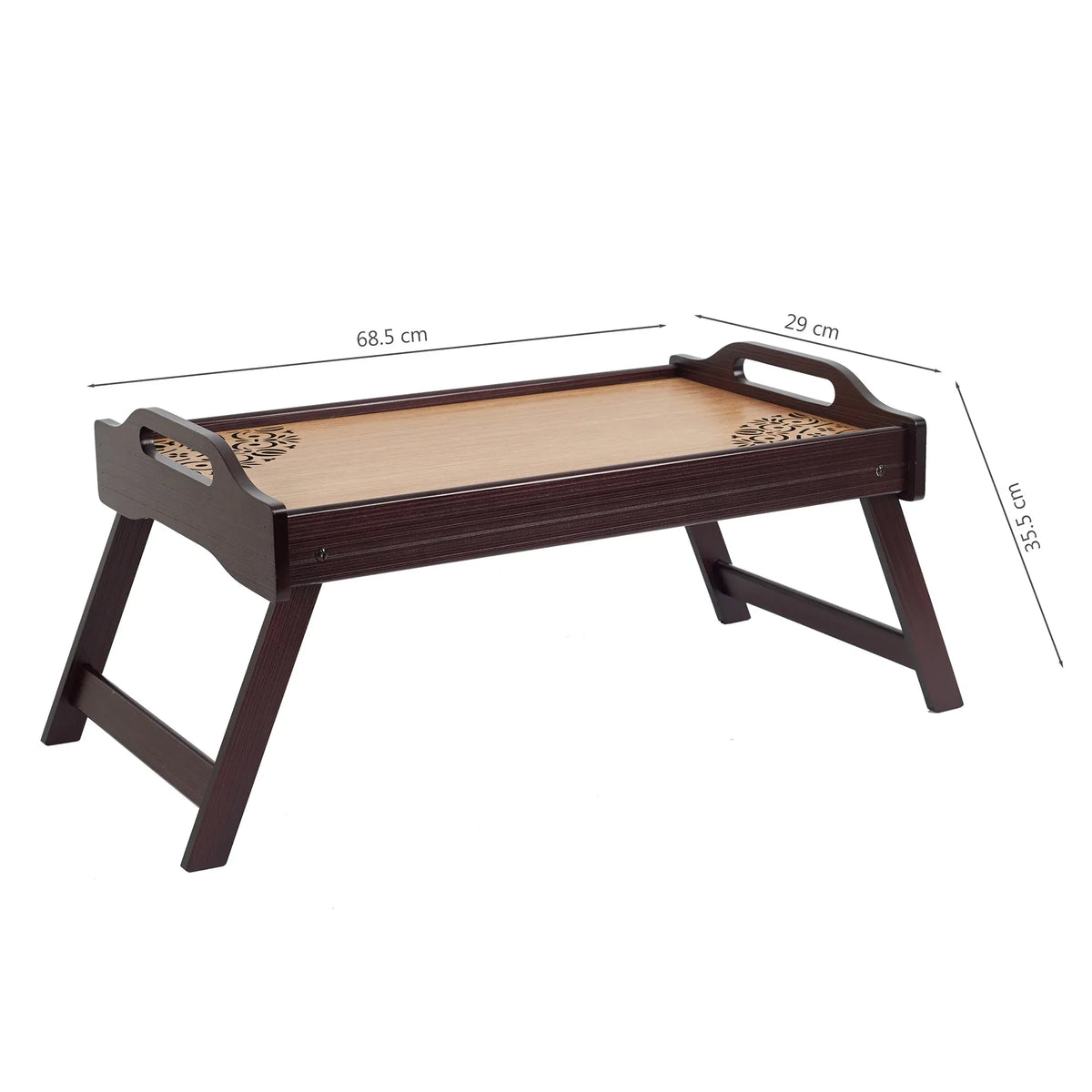 Reversible Dark Wenge Engineered Wood Bed Tray in Multi Colour - HomeTown