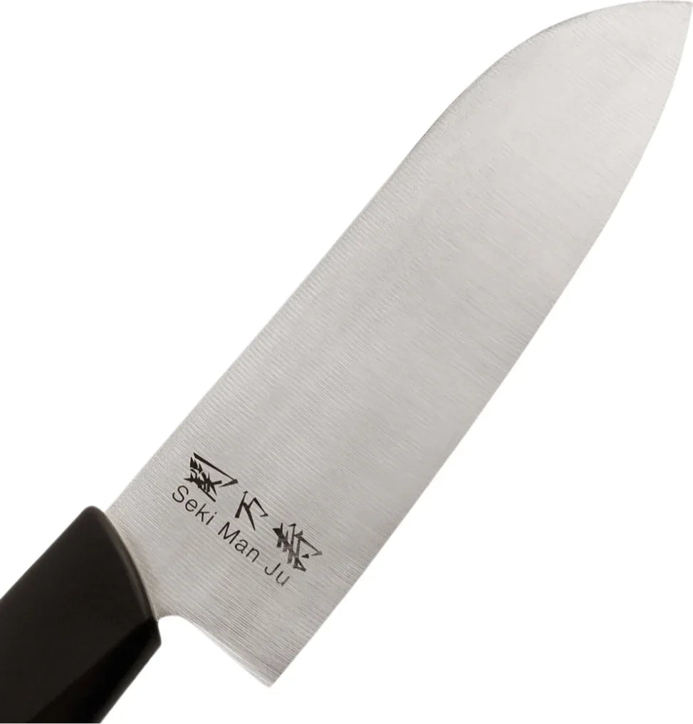 Seki Manju Santoku (S) Black Handle Stainless steel Premium Knife in Black Colour - HomeTown