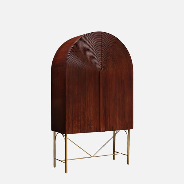 Cressida Solidwood Bar Unit in Walnut Colour dimensions