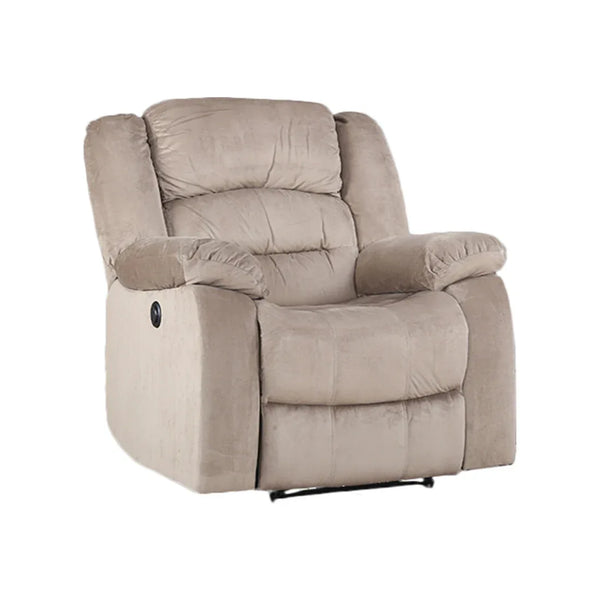 Bradford 1 Seater Fabric Recliner Sofa in Beige Colour dimensions