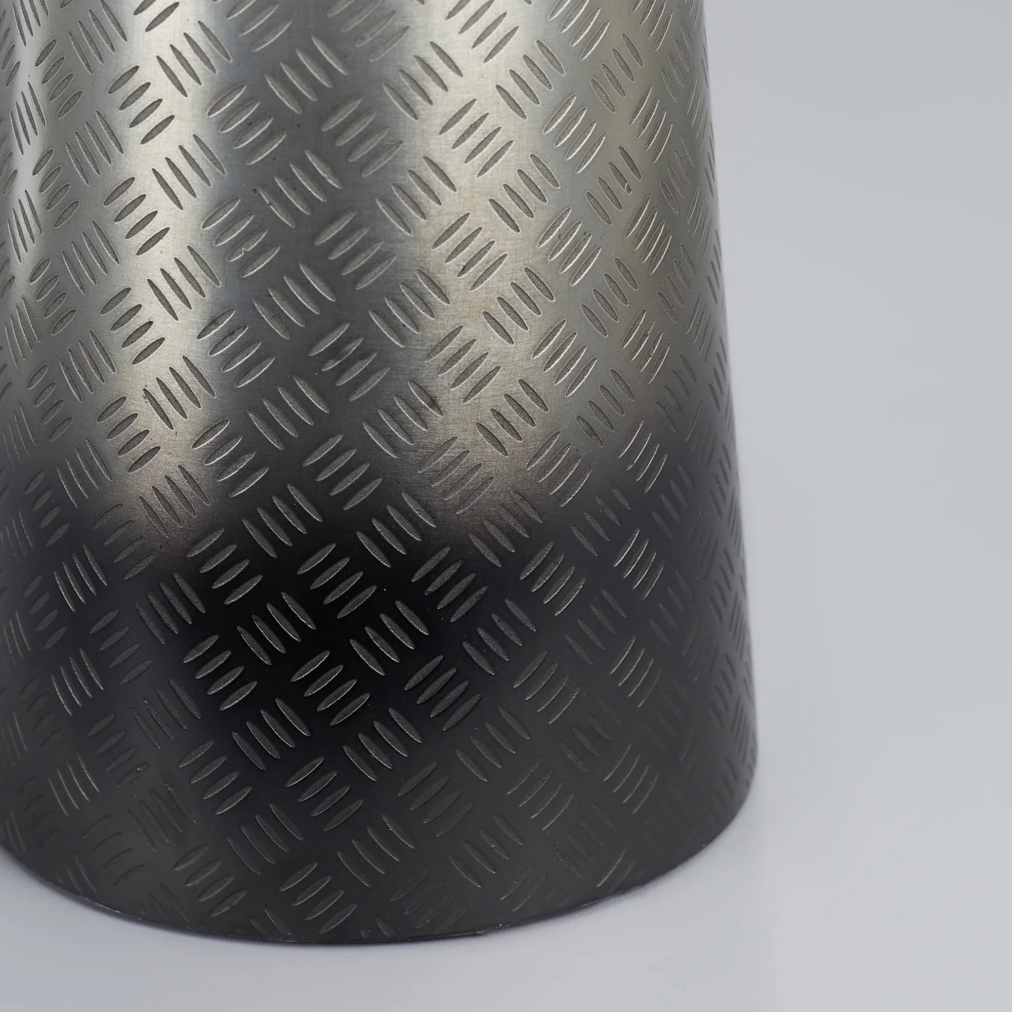 Zeus Iron and Glass Ombre Conical Candle Holder 10x47 Cm in Antique Gold & Black Colour - HomeTown