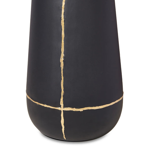 Mezzo Metal Vases 76 cm in Black Colour dimensions