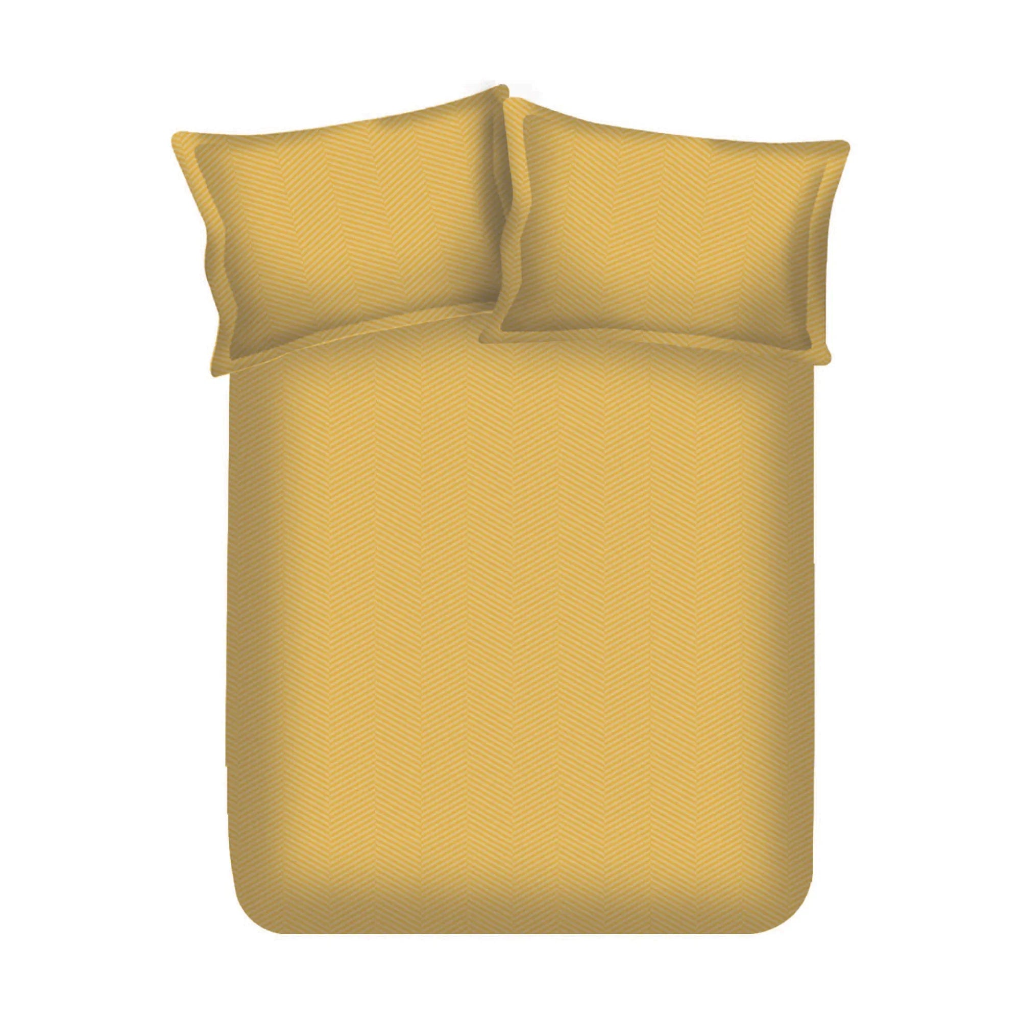 Emilia 100% Cotton Queen Double Bedsheet in Mustard Colour - HomeTown