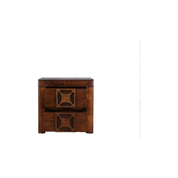 Casablanca Solidwood Night Stand in Walnut Colour dimensions