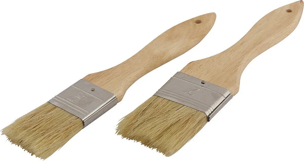 Wooden Pastry Brush Set Of 2 in Brown Colour by Bergner dimensions