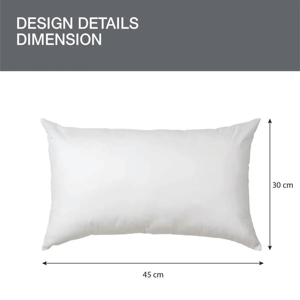 Stylo Cushion Filler 30x45 Cm in White Colour dimensions