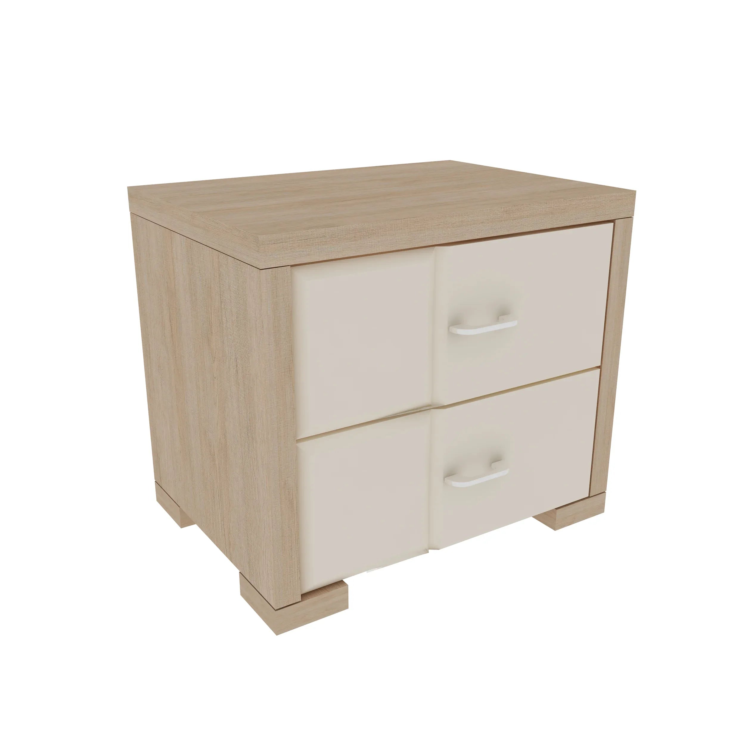 Jordan Night Stand in Sonam Oak & White Colour - HomeTown