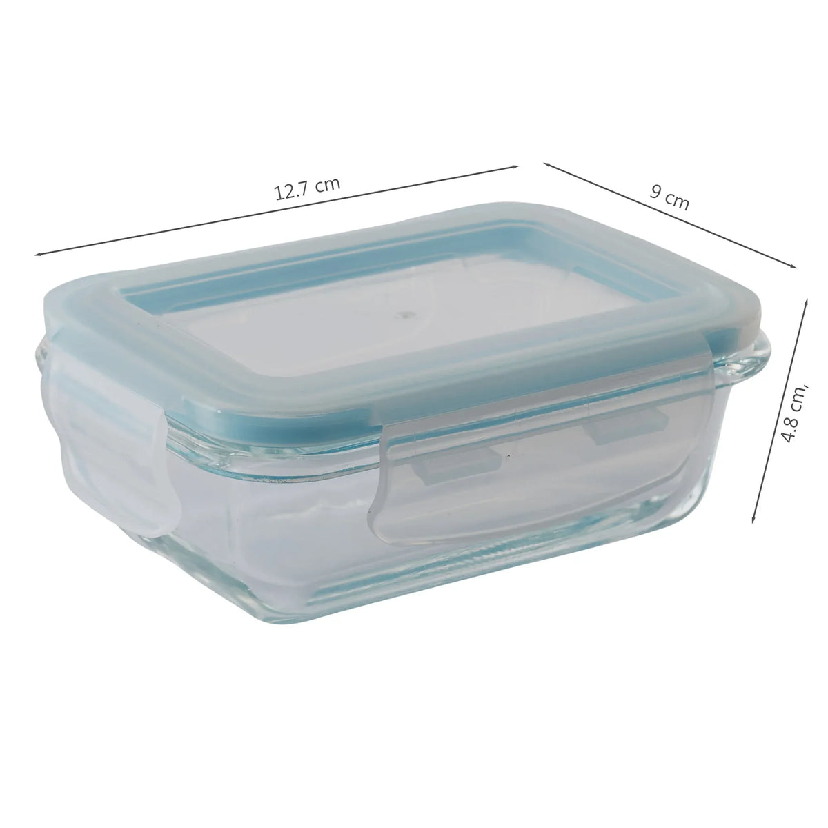 Robust Glass Rectangle Container with PP Lid 180ML in Transparent Colour - HomeTown