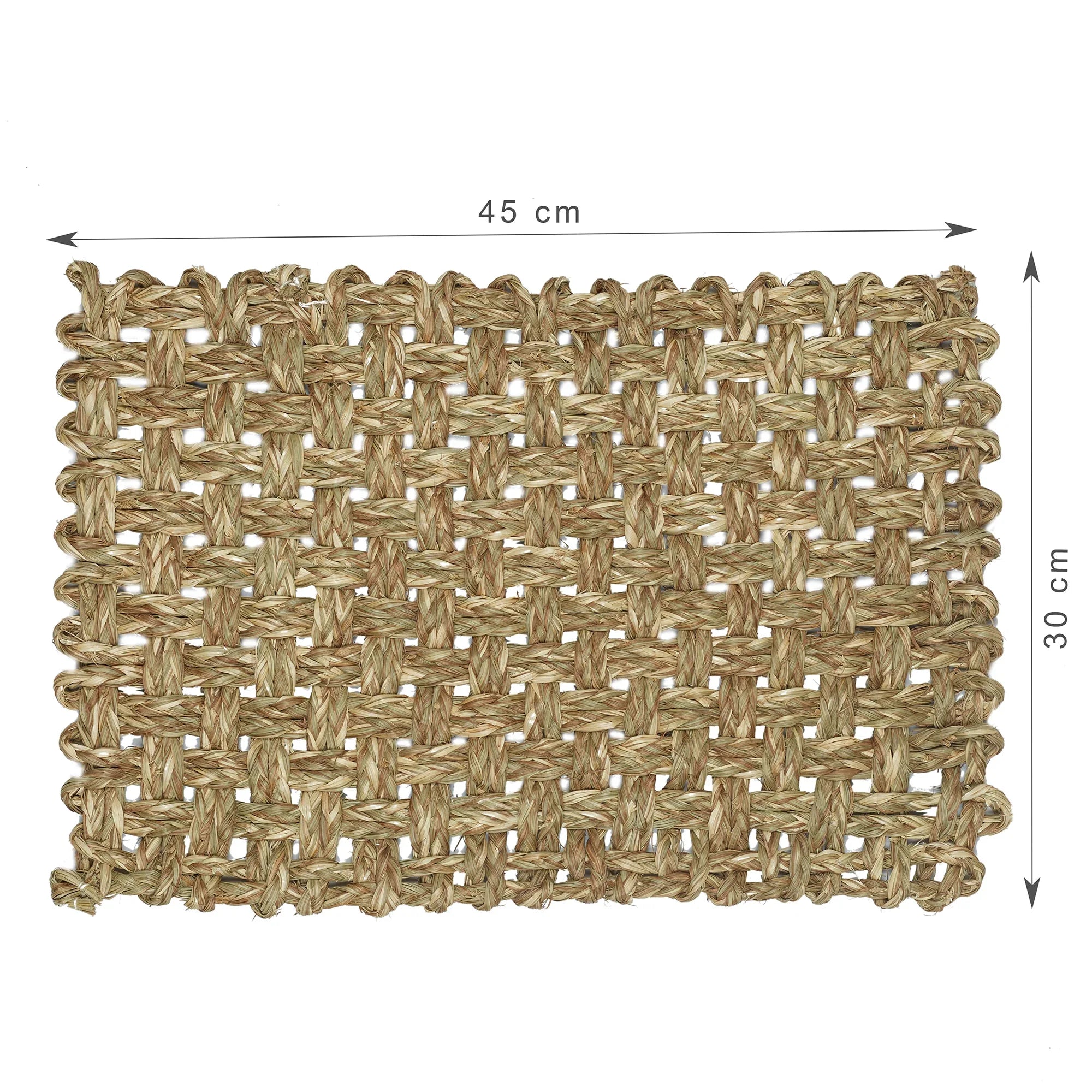 Ebony Handmade Seagrass Placemat 30x45 Cm in Natural Colour - HomeTown
