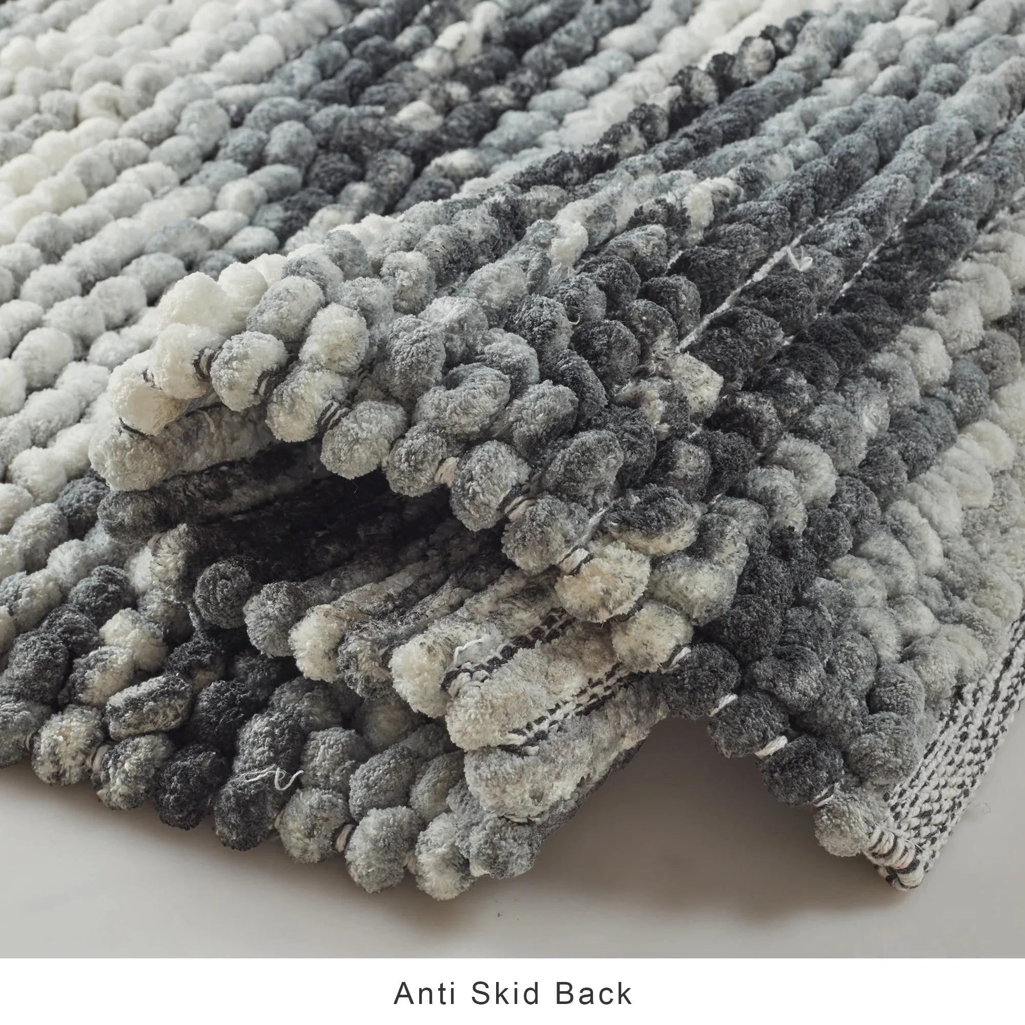 Emilia Micro Chenille Multipurpose Loop Bath Mat 40x60 Cm in Charcoal Colour - HomeTown