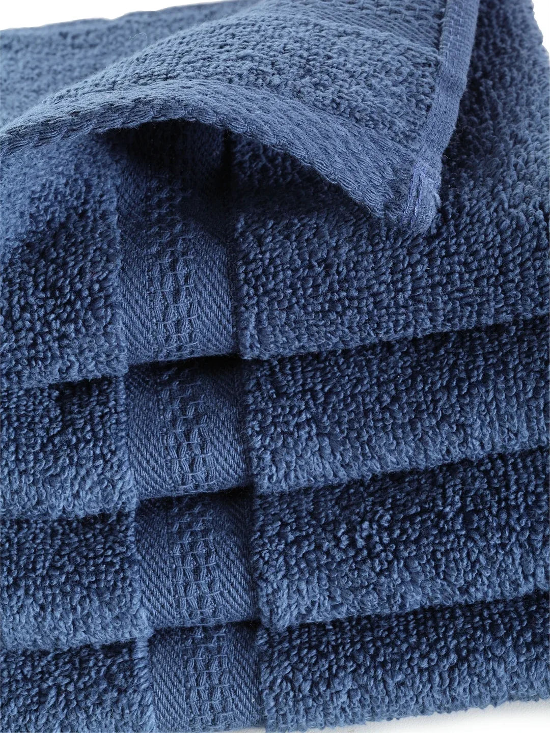 Paradiso Cotton Set Of 4 Face Towel 30X30 Cm 500 Gsm in Navy Colour - HomeTown
