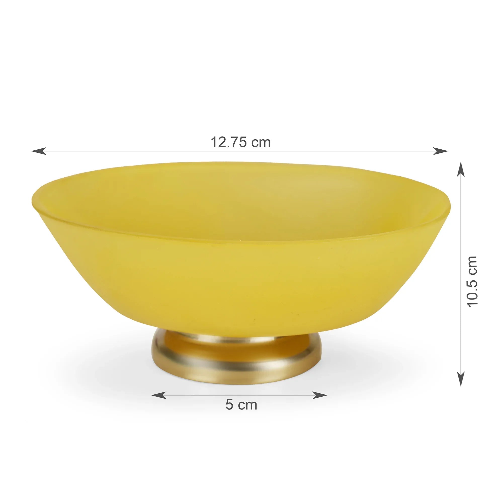 Emilia Glass Frosted Colored Soap Dish in Yellow Colour - HomeTown