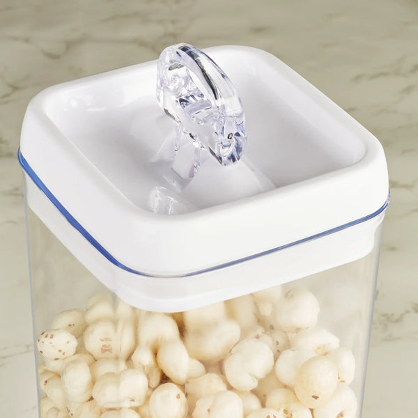Robusto BPA Free Easy Lock Square Container 3100ml in Transparent & White Colour dimensions