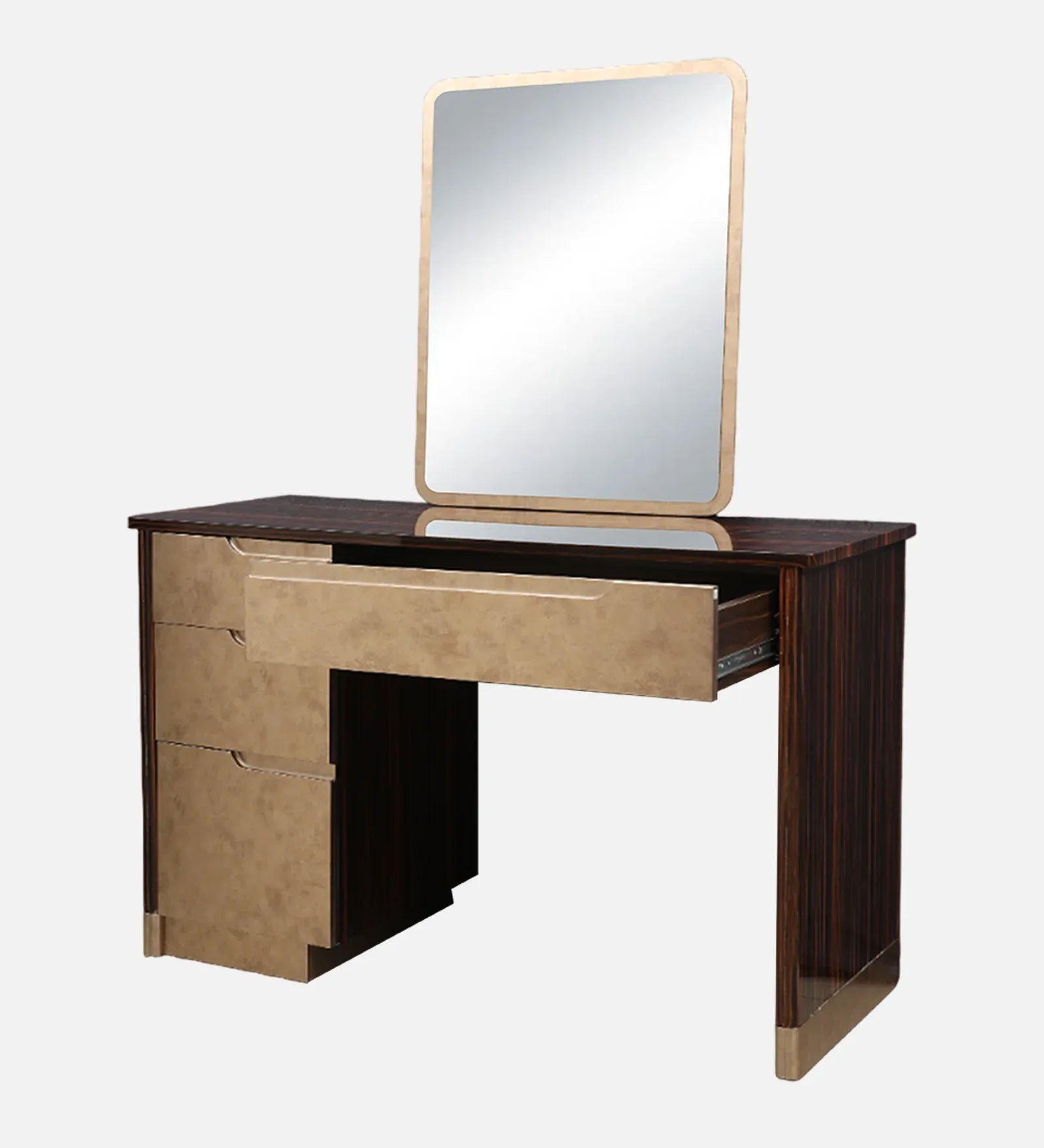 Arabella Dresser With Mirror in Matt Gold Colour - HomeTown