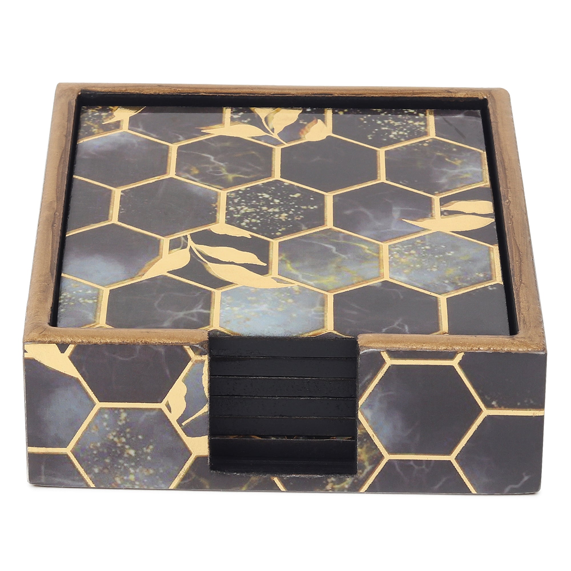 Gilded Hive Coaster Set of 6