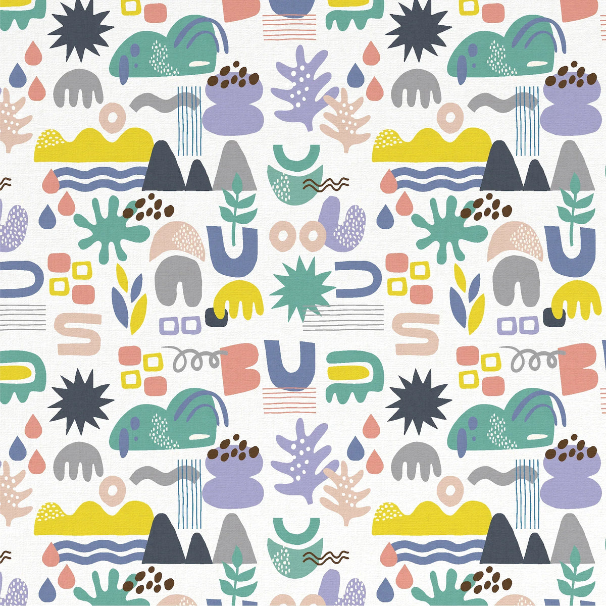 Oodles of Doodles Bamboo Cotton Queen Fitted Bedsheet in Multi Colour - HomeTown