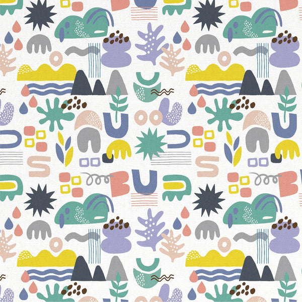 Oodles of Doodles Bamboo Cotton Queen Fitted Bedsheet in Multi Colour dimensions