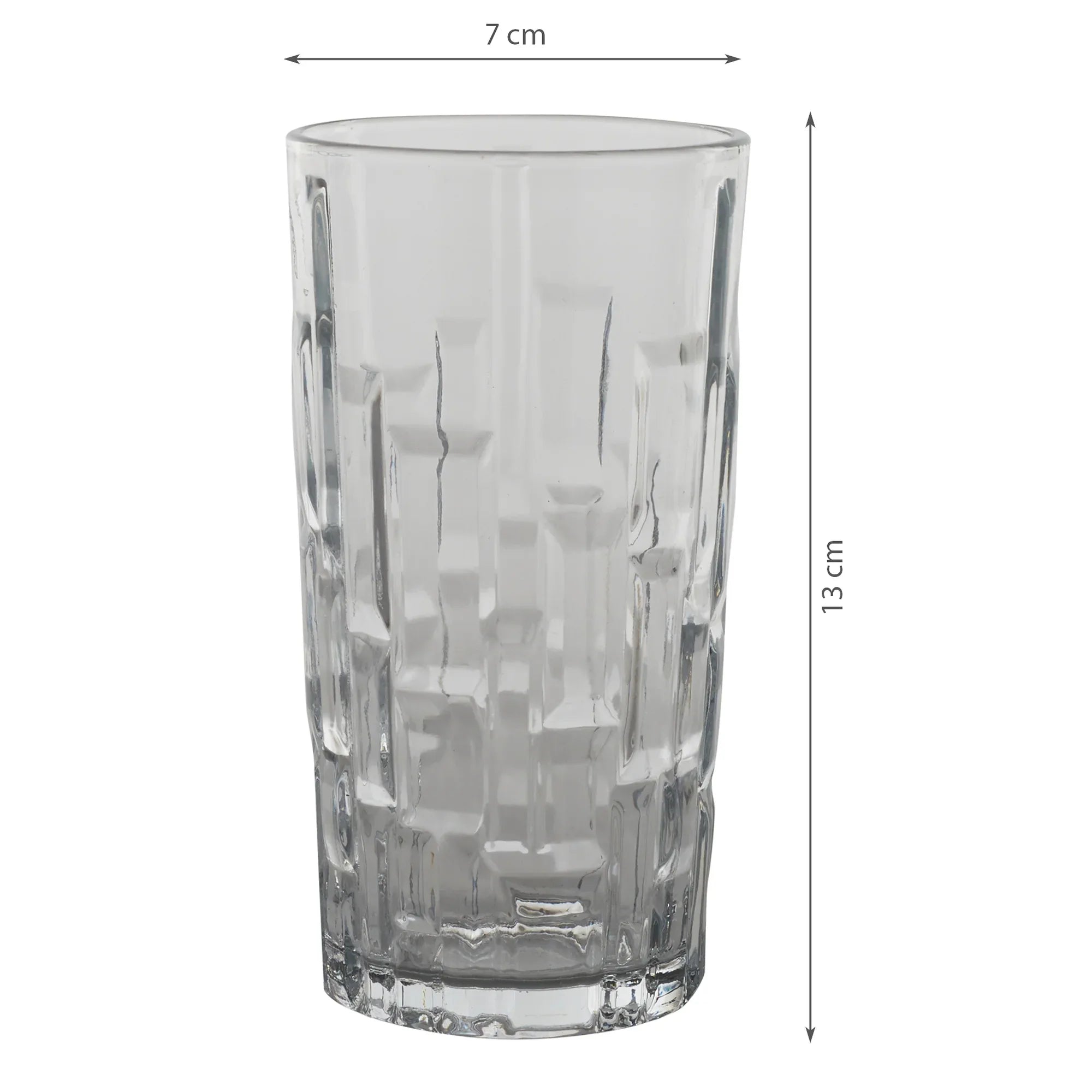 Cairo Glass Water Glass Set of 6 in Transparent Colour - HomeTown