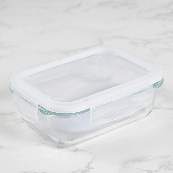 Fiesta Borosilicate Glass Clip Lock Container Set of 3 in Clear Colour dimensions