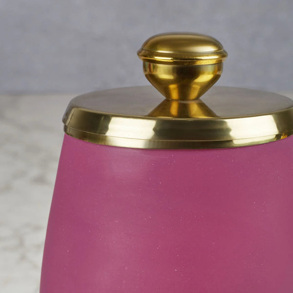 Emilia Glass Frosted Colored Tumbler in Plum Colour dimensions